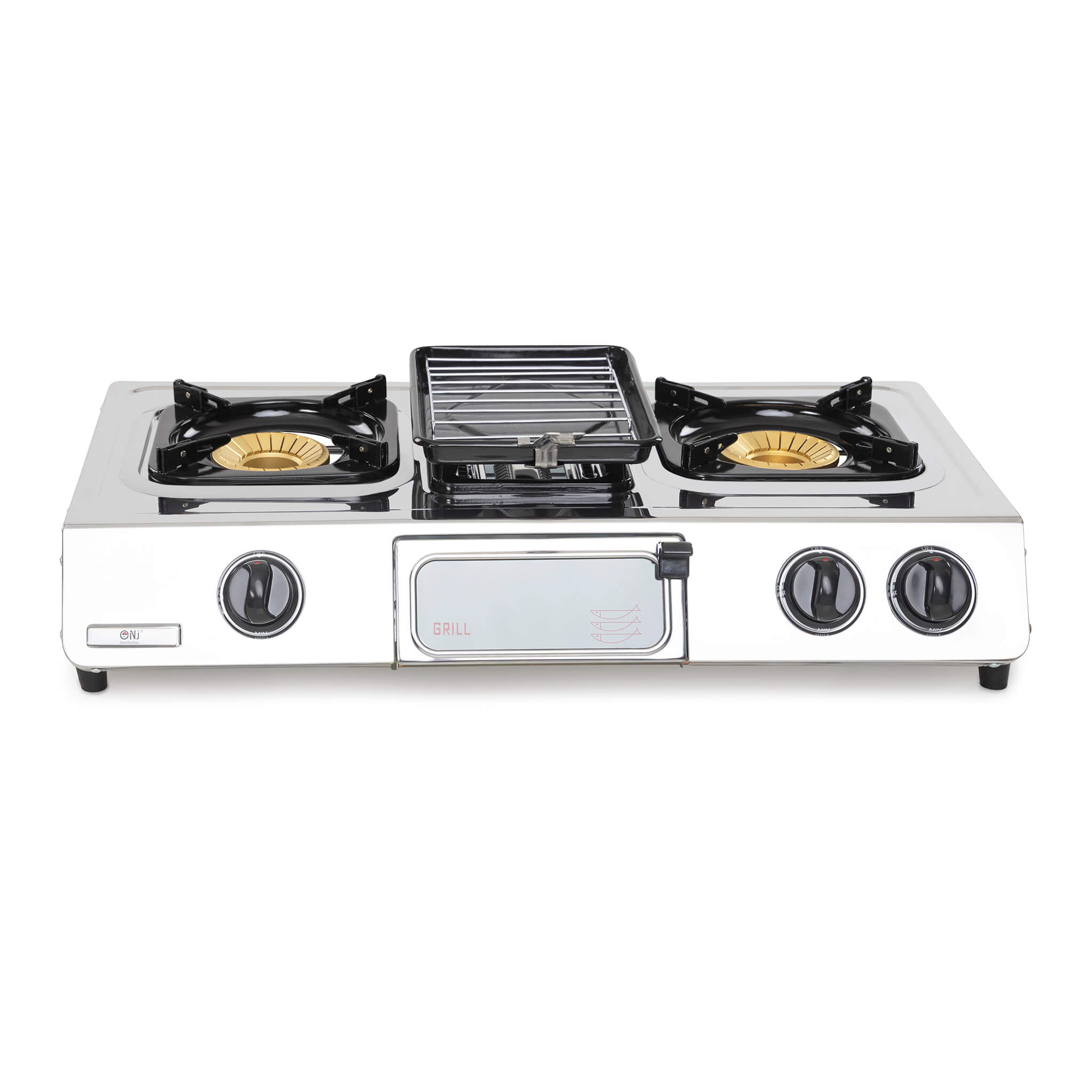 G-87 Portable 3-Burner Outdoor Gas Stove with Grill & Oven
