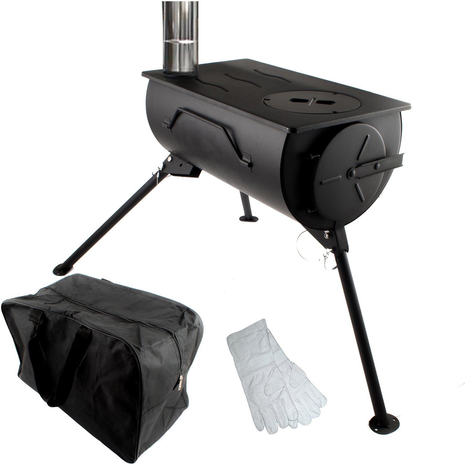 NJ Portable Wood Burning Stove Freestanding Carry Bag Camping