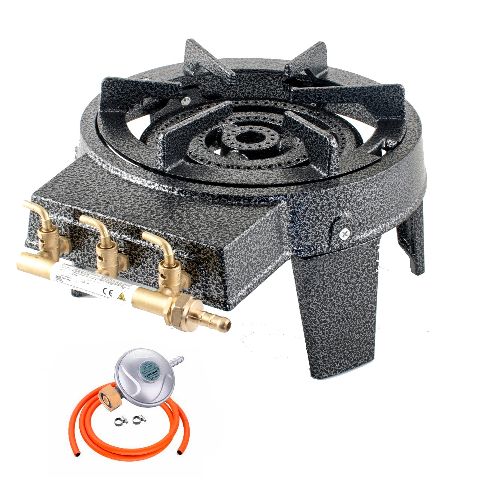 NJ GB-17 Cast Iron Triple Ring Burner 9 kW with Butane Regulator Screw-on