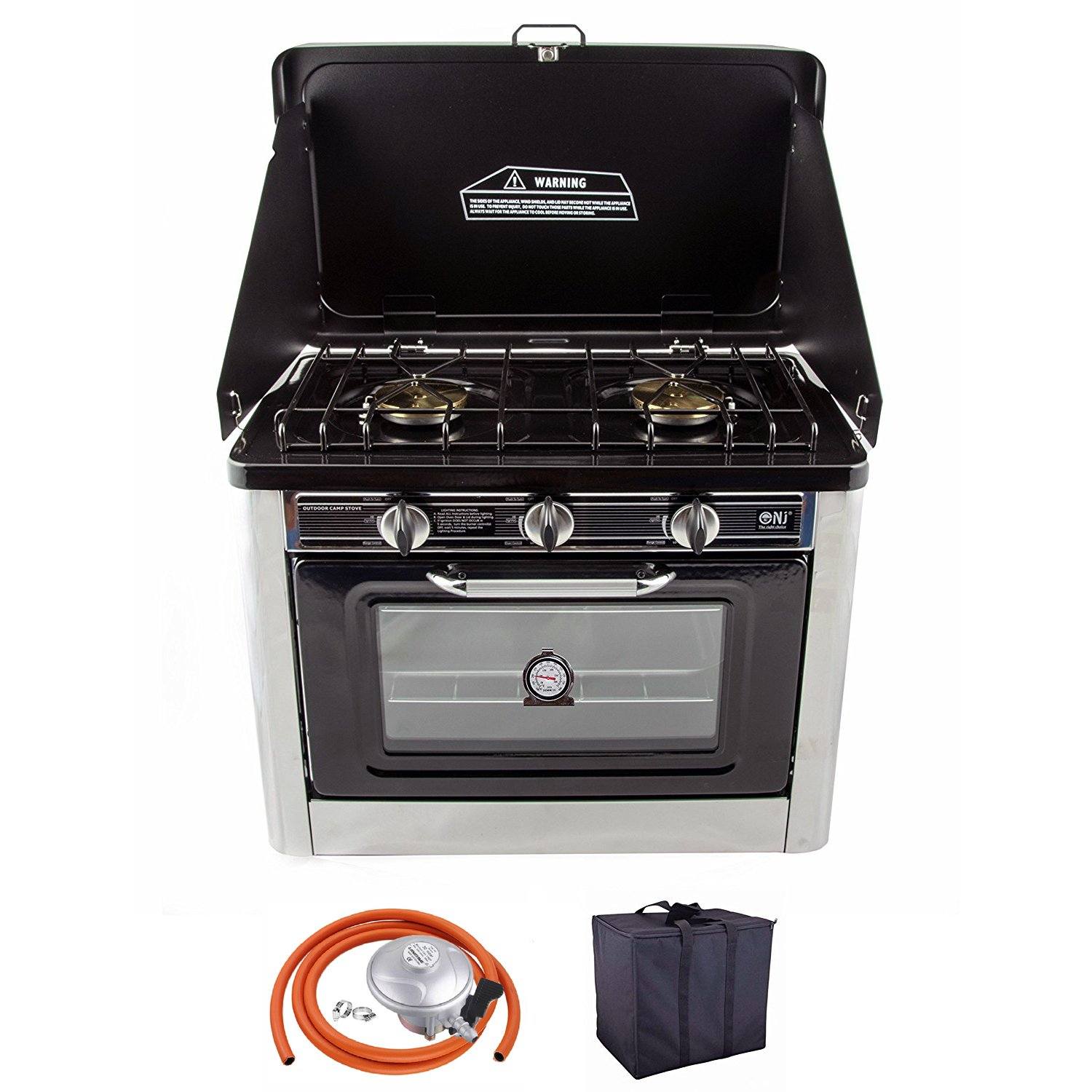 CO-01 Portable Stainless Steel 2in1 Gas Stove and Oven with Butane Regulator Clip-on