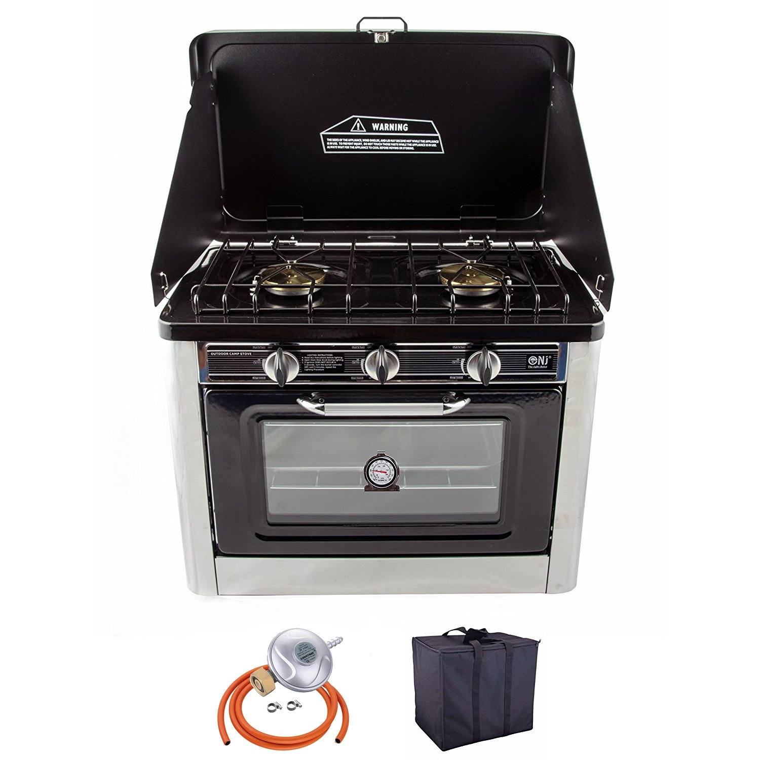 CO-01 Portable Stainless Steel 2in1 Gas Stove and Oven with Butane Regulator Screw-on