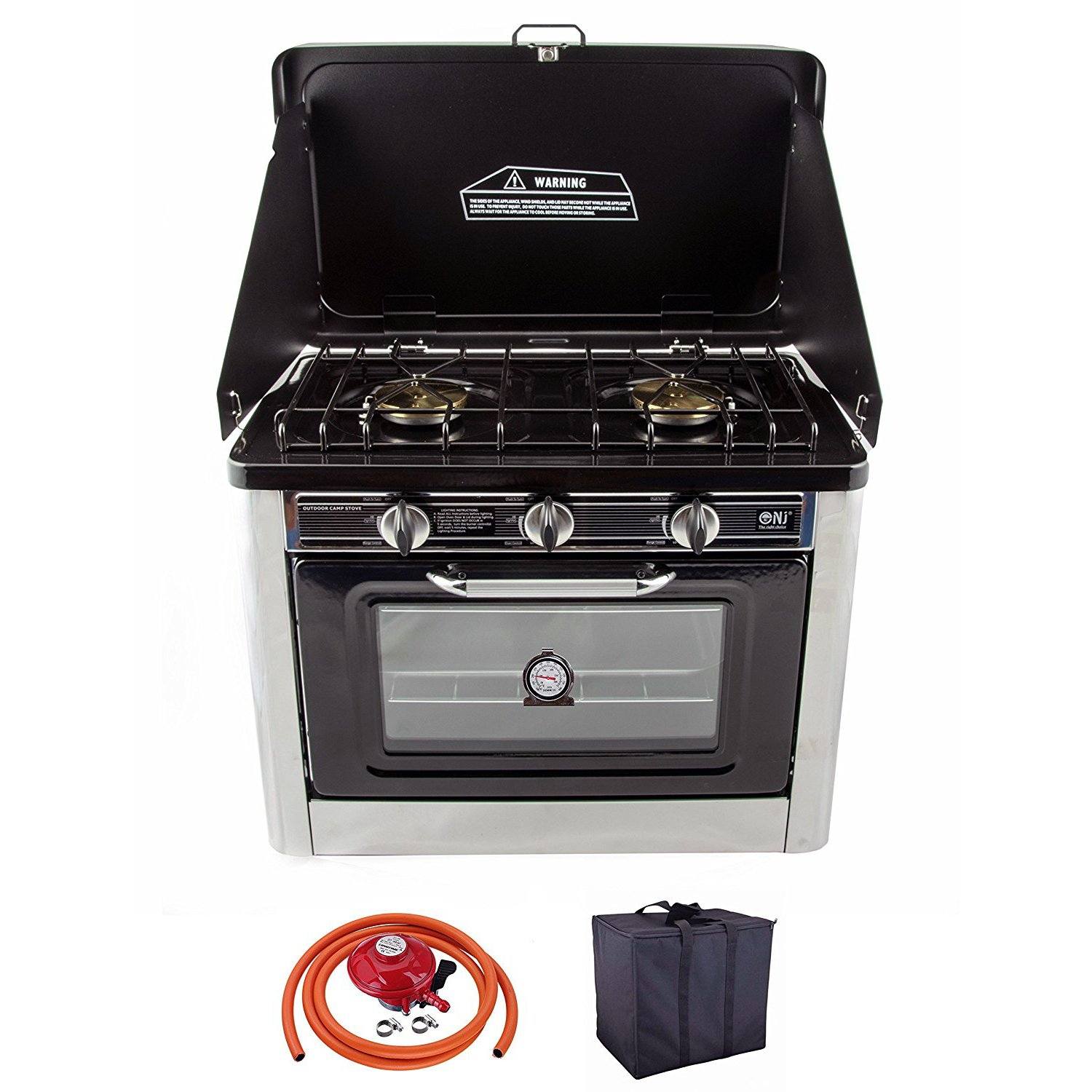 CO-01 Portable Stainless Steel 2in1 Gas Stove and Oven with Propane Regulator Clip-on