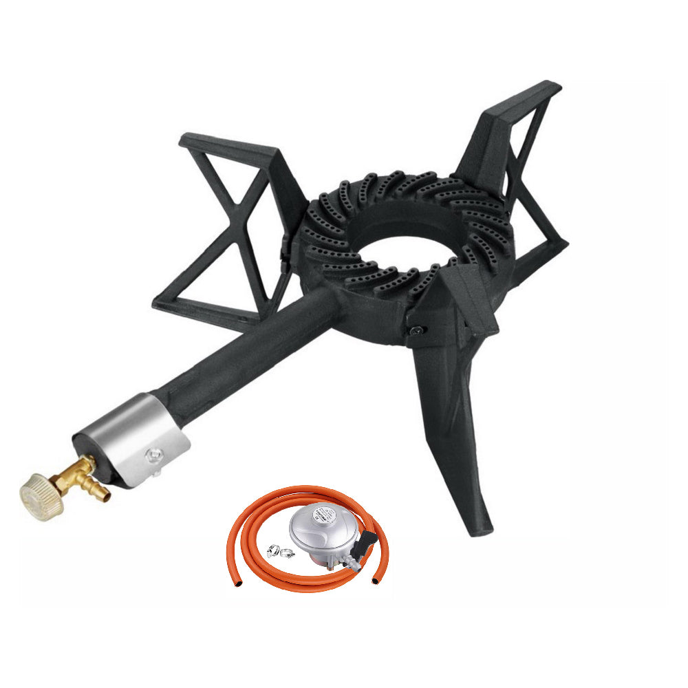 NJ GB-10 Gas Stove with Butane Regulator Set for Outside Events Catering, Production of Preserves