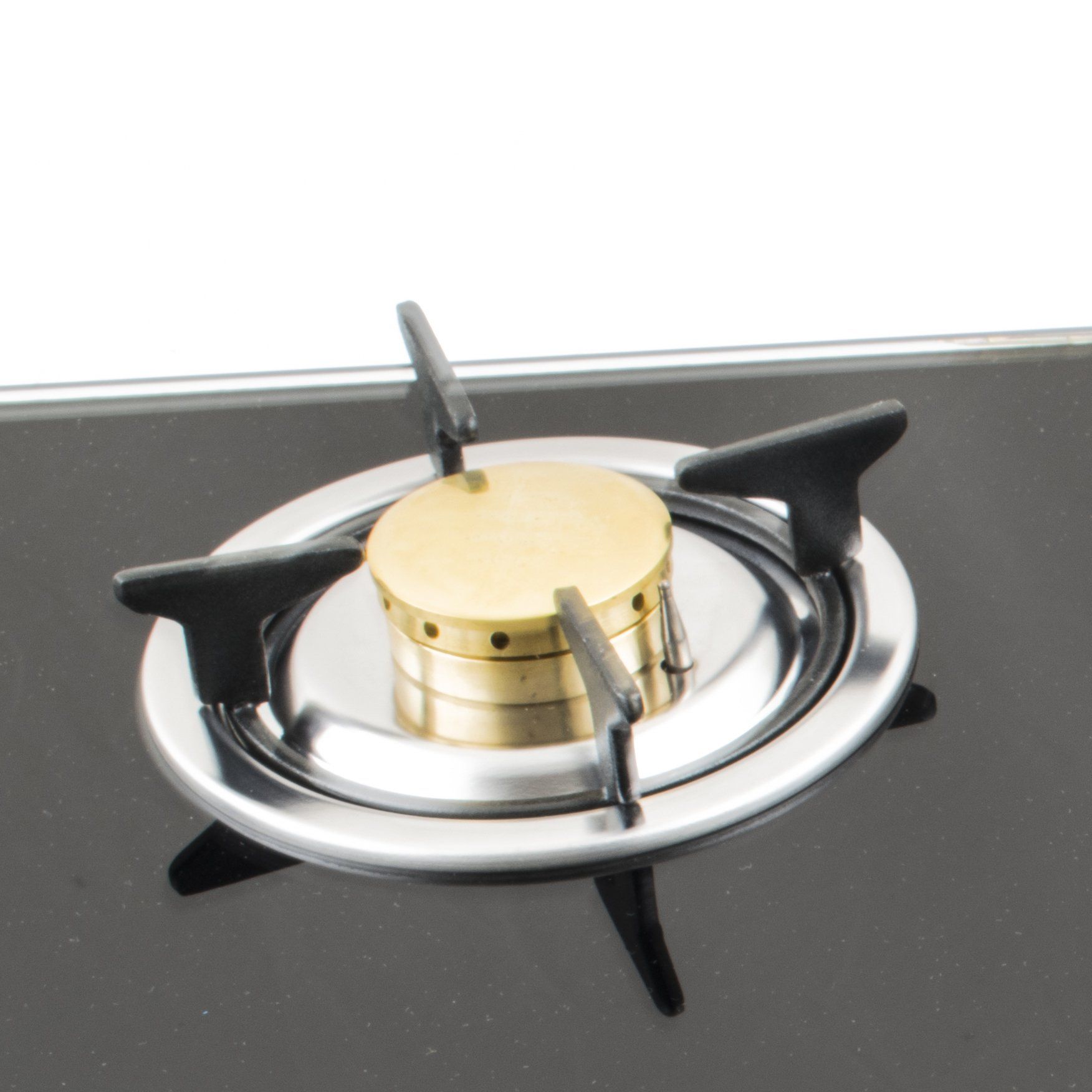 NJ NGB-S3 Black Glass 3 Burners Gas Cooker with Automatic Piezo Ignition