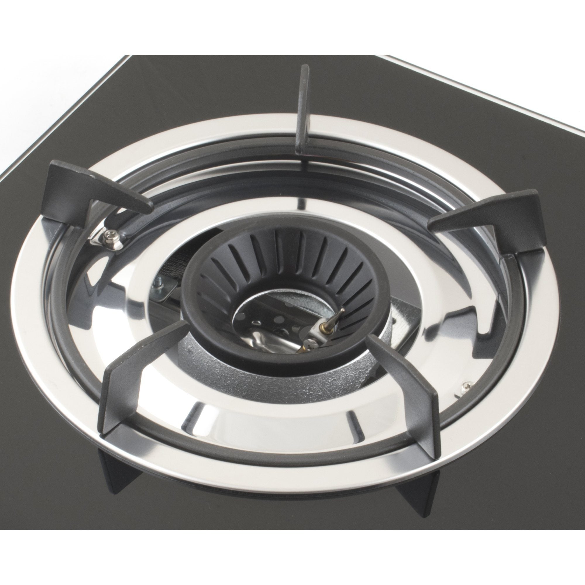 NJ NGB-S3 Black Glass 3 Burners Gas Stove Air Flow Control