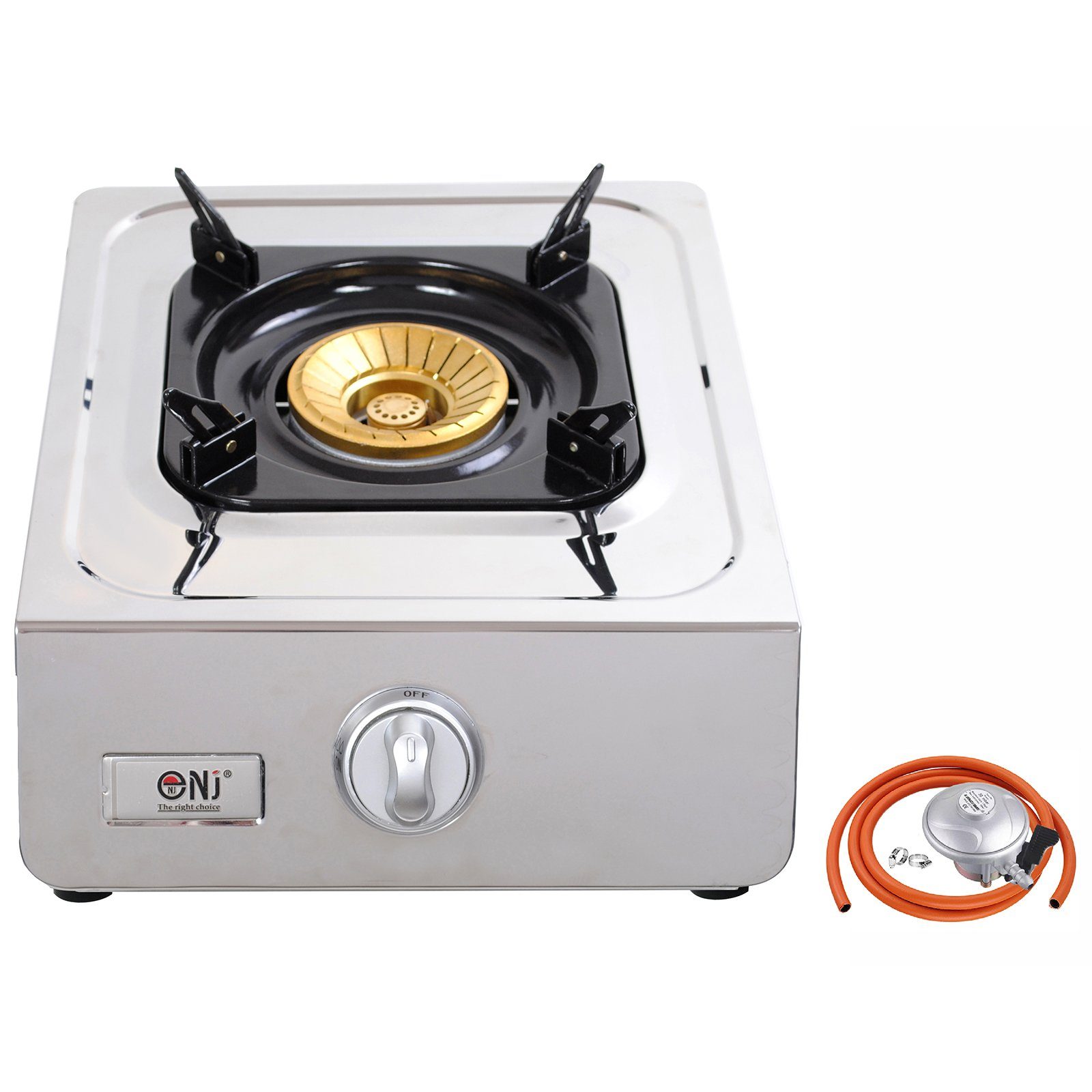 NJ NSD-11 Portable Gas Stove 1 Burner LPG with Butane Regulator Clip-on