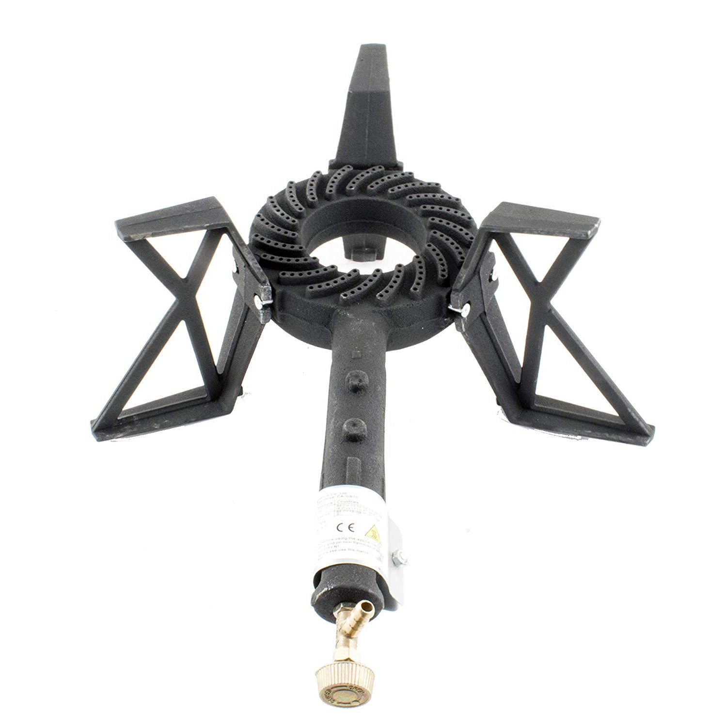 NJ GB-10 Cast iron gas boiling ring mounted in a solid cast iron frame