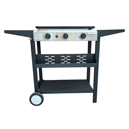 Portable Camping 3 Burner Gas Grill BBQ with Foldable Stand
