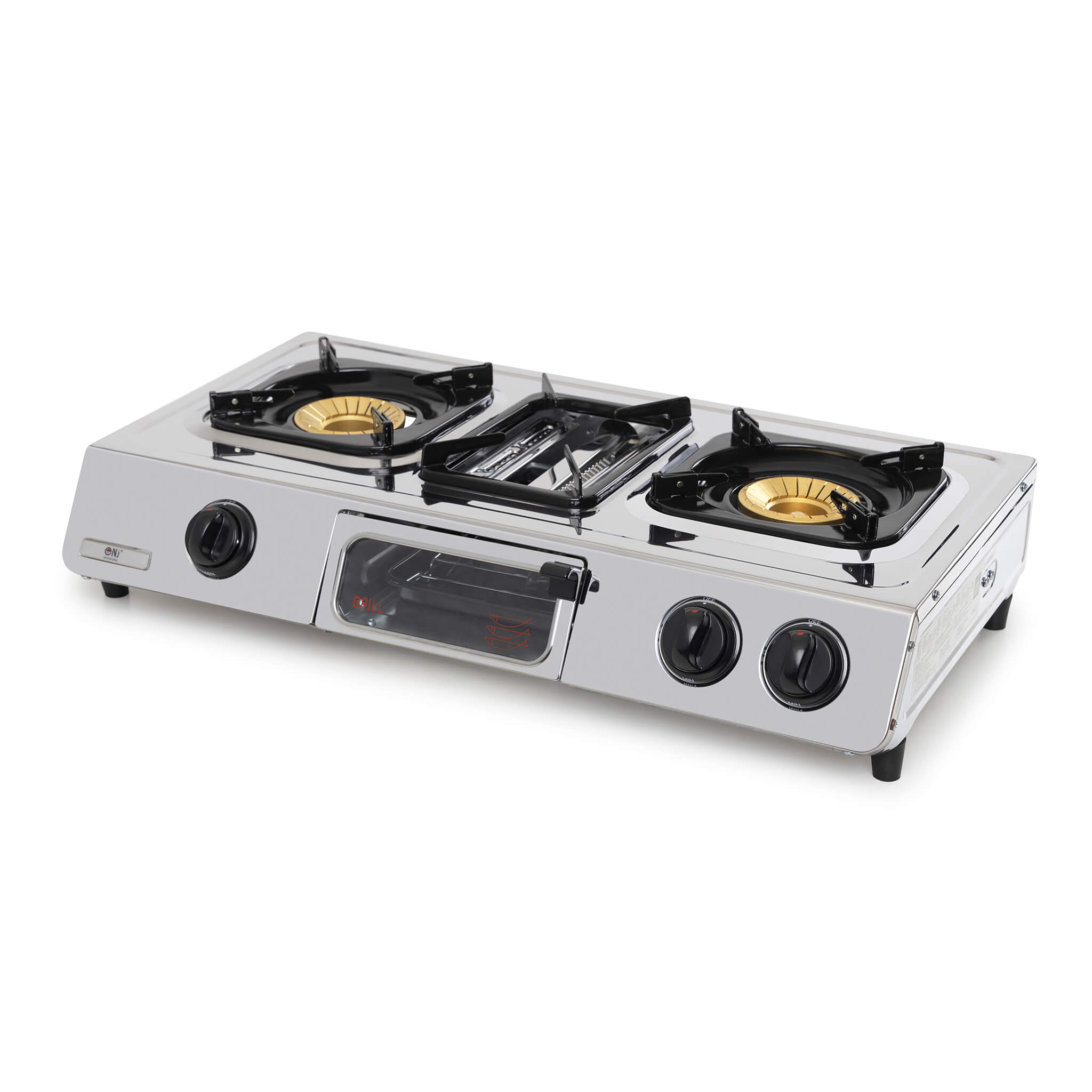 Portable Three-burner gas stove with oven