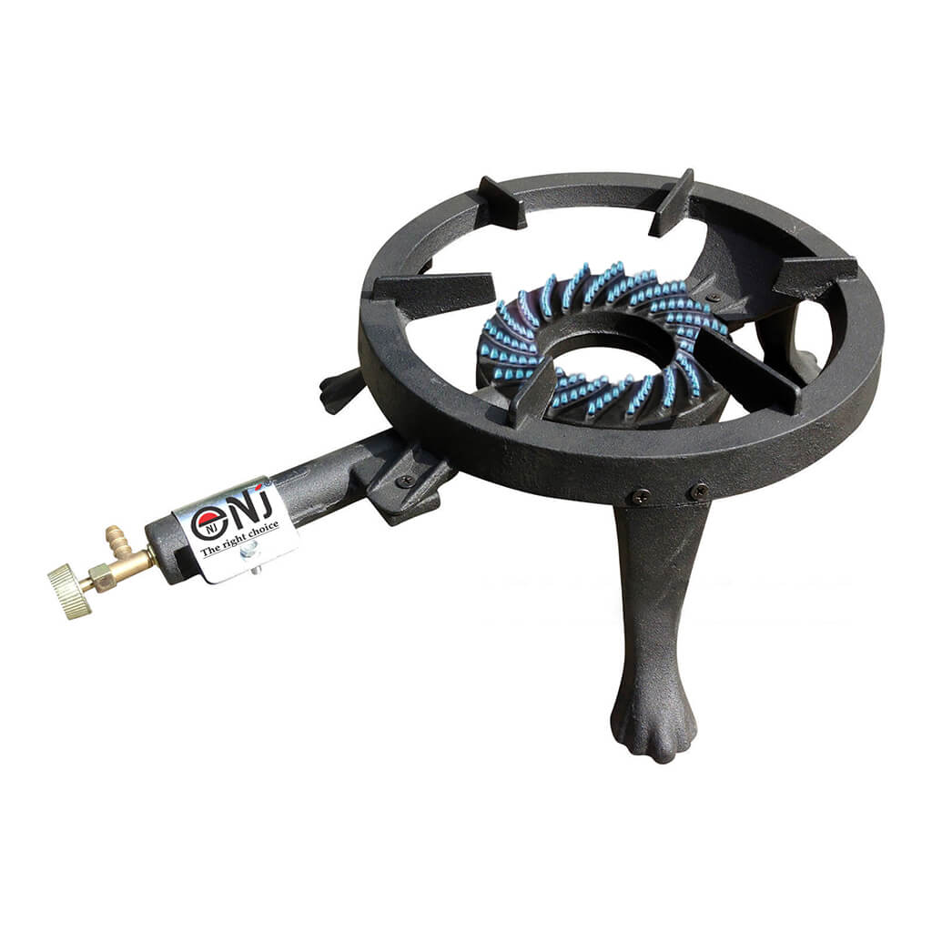 High-power burner for large pots, batch cooking