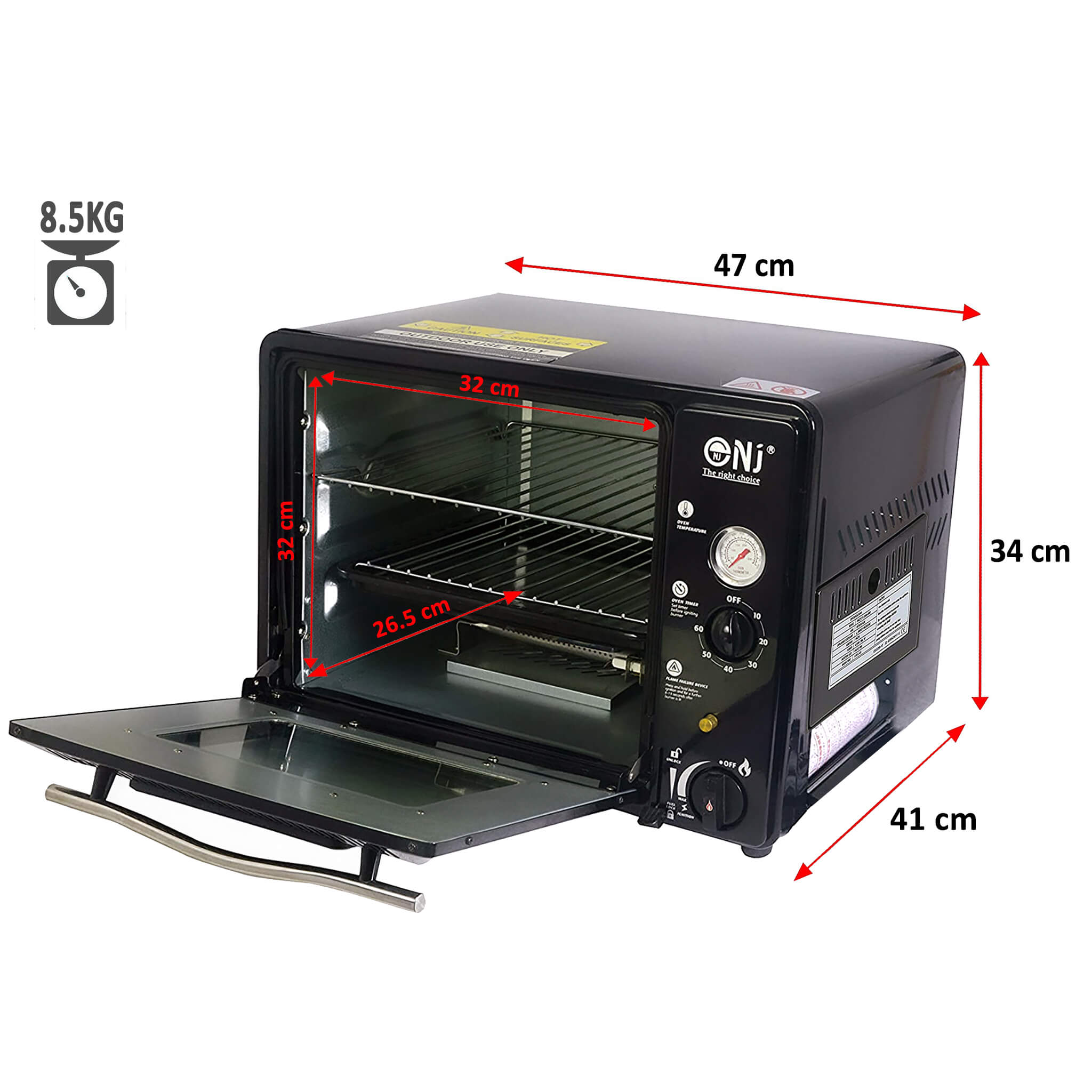 GF-300 portable mini gas oven size