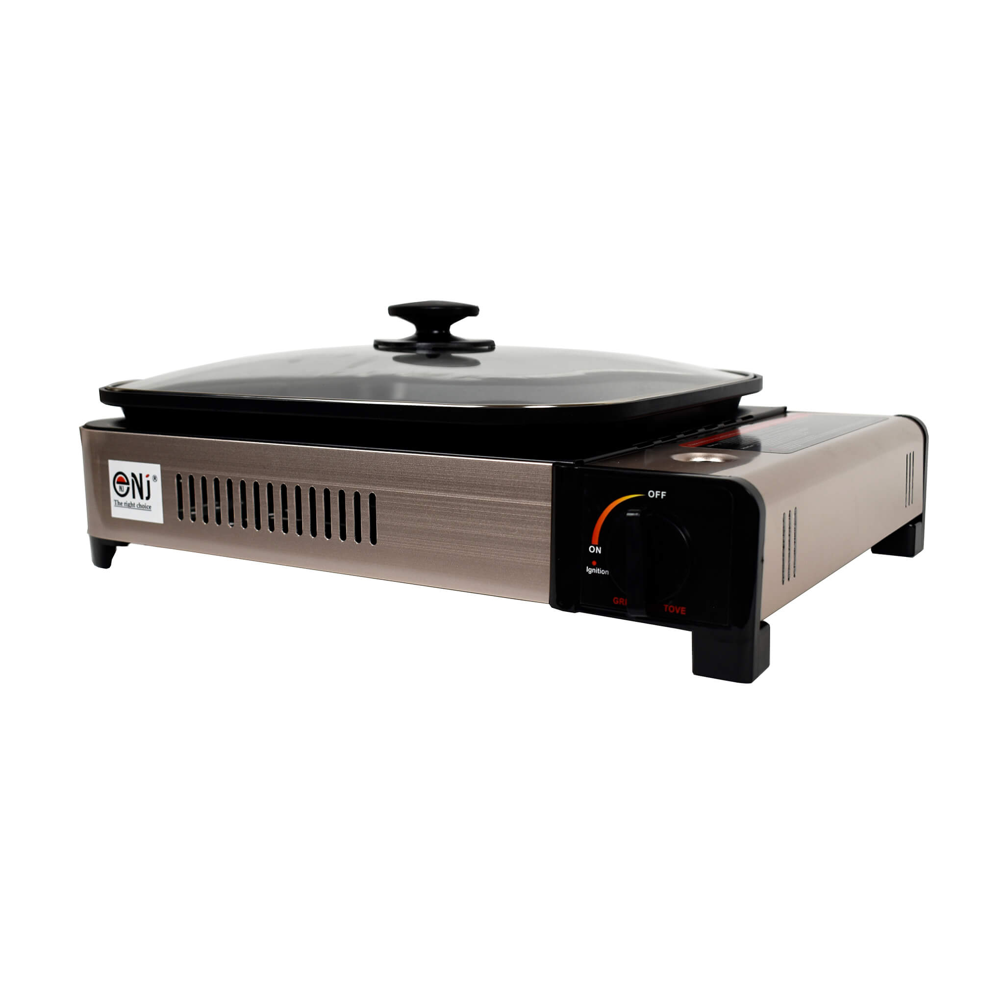 Compact camping BBQ with a lid