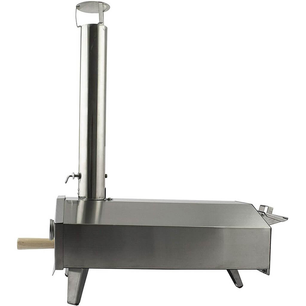 Stainless steel wood stove for pizza bbq grill