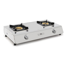 2-burner portable gas stove stainless steel