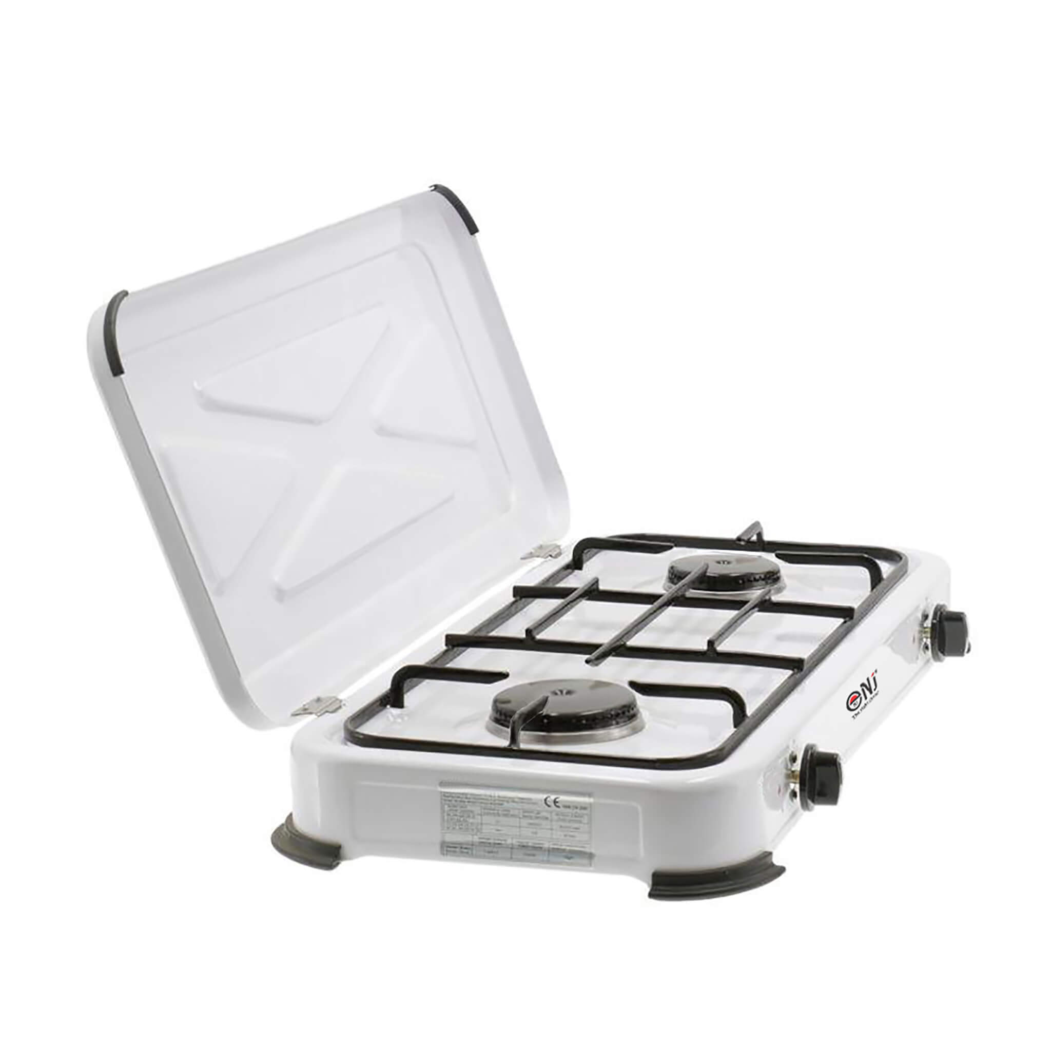 NJ-02 Portable gas stove 2 burners with lid