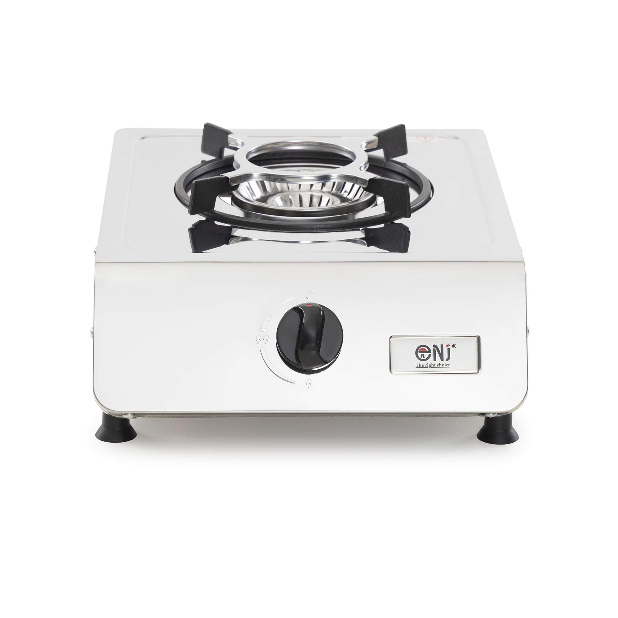 Portable Single burner gas stove on a white background