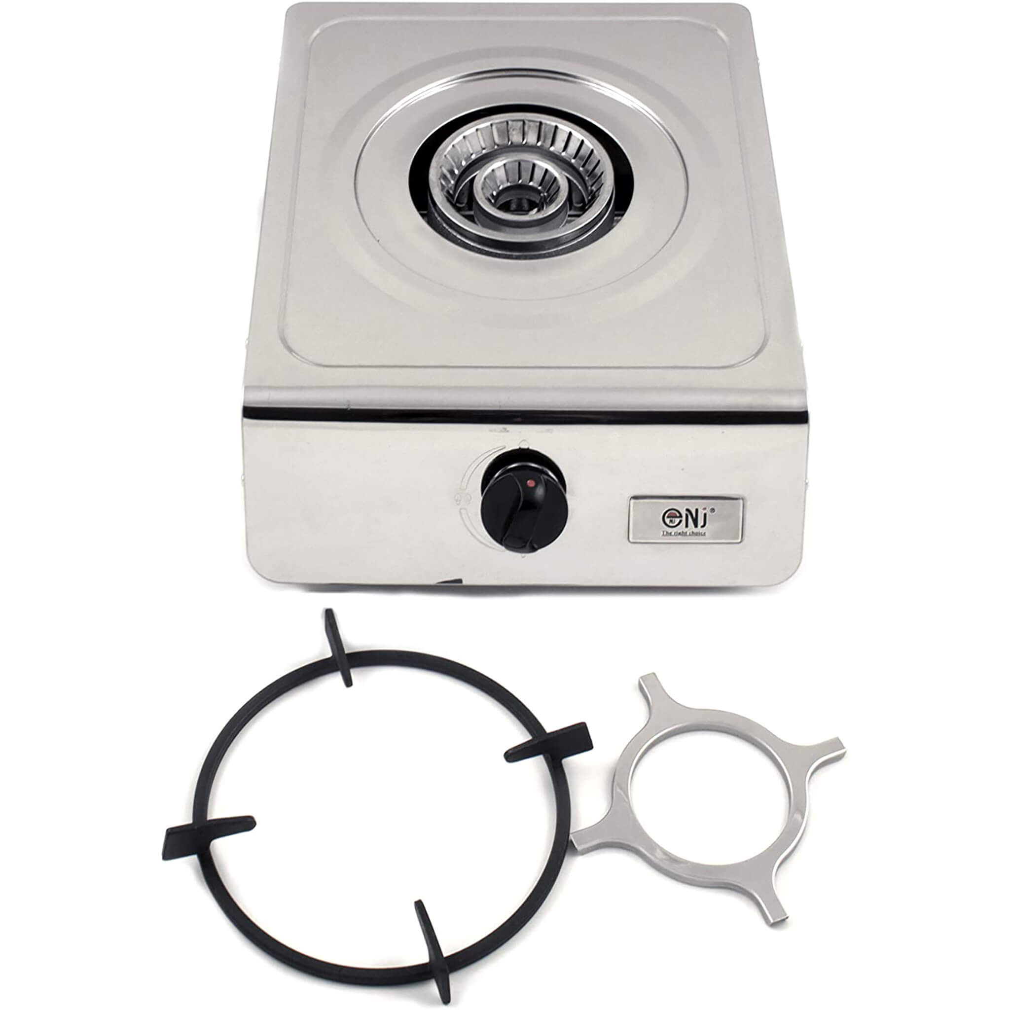 NJ-100 single burner gas stove removable cast iron pan support