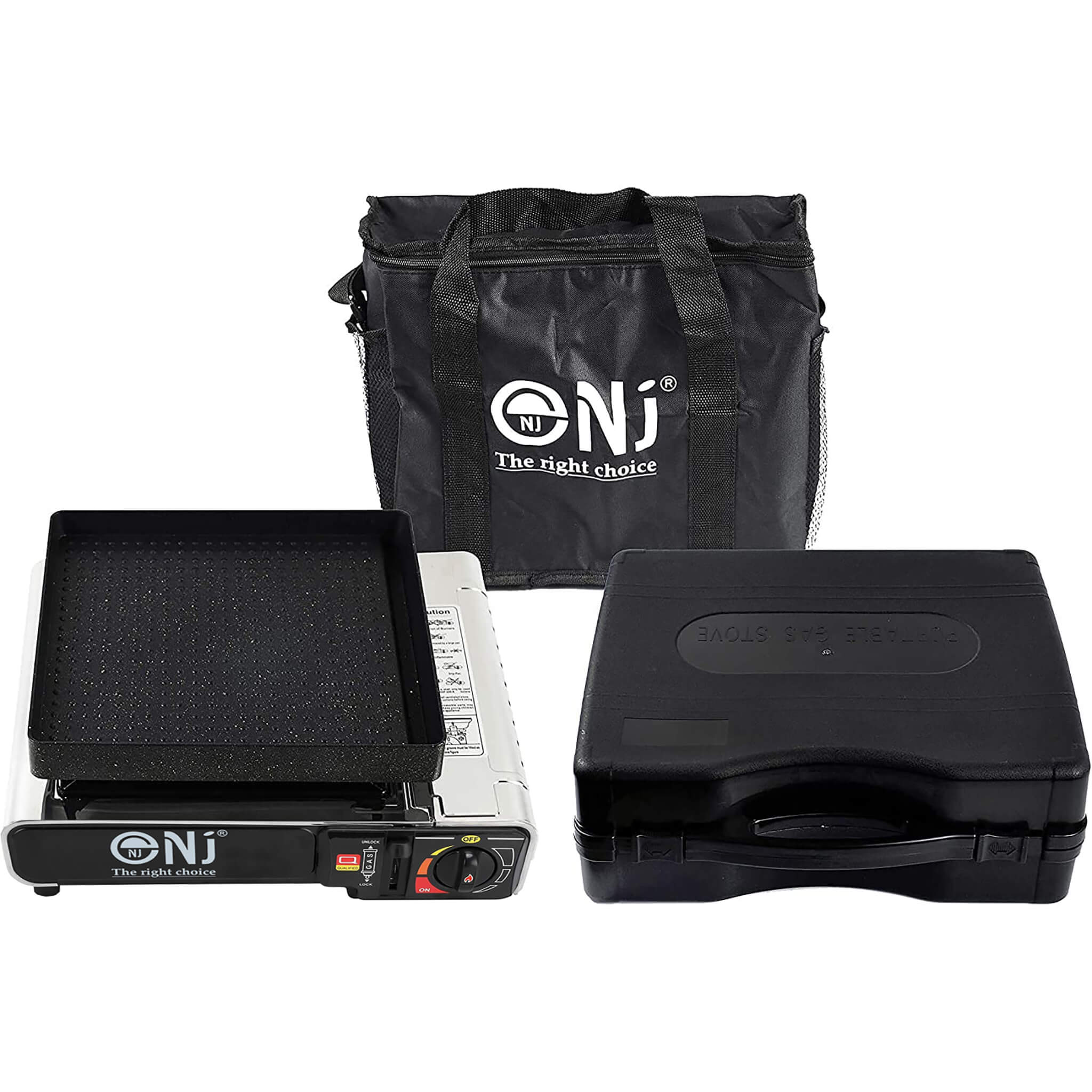 NJ-500 Gas stove with grill-plate and carry bag and carry case