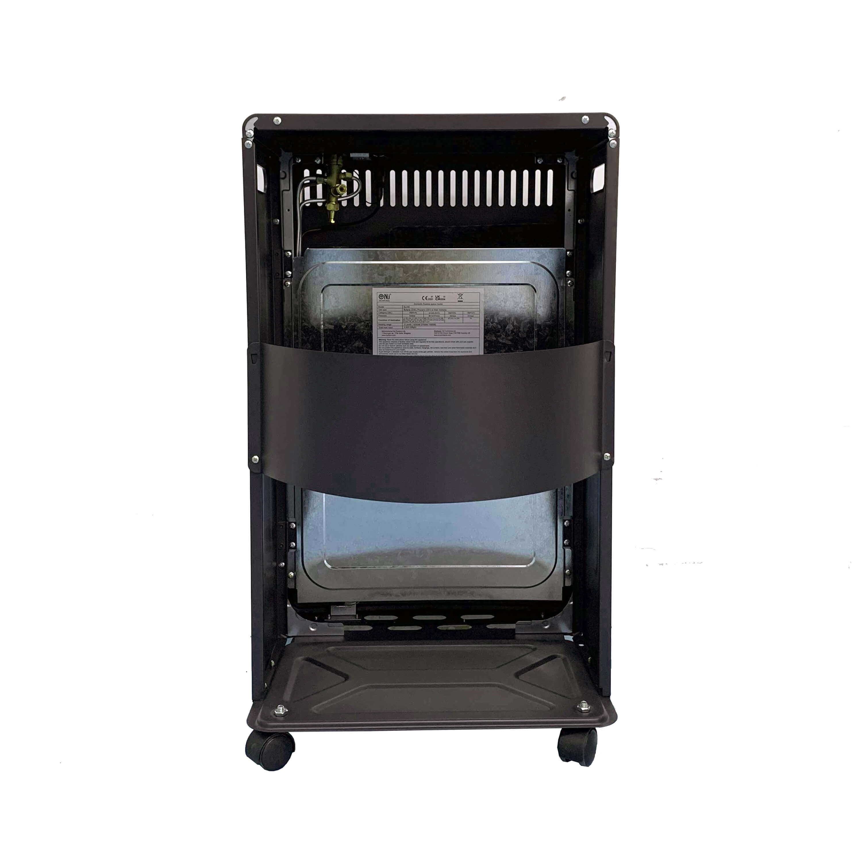 NJ-H2 foldable gas heater metal cabinet with wheels
