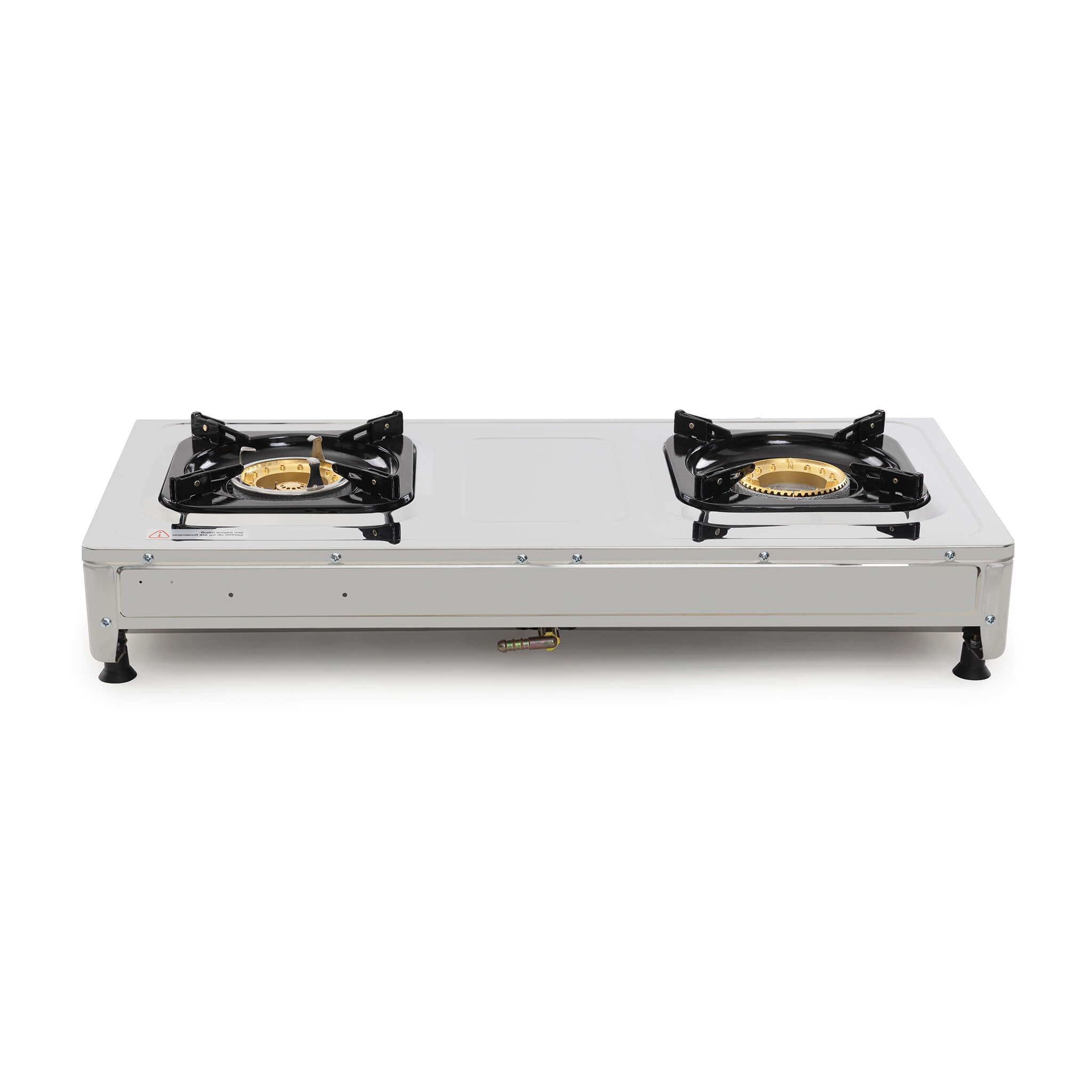 Double burner gas stove WOK function pan support