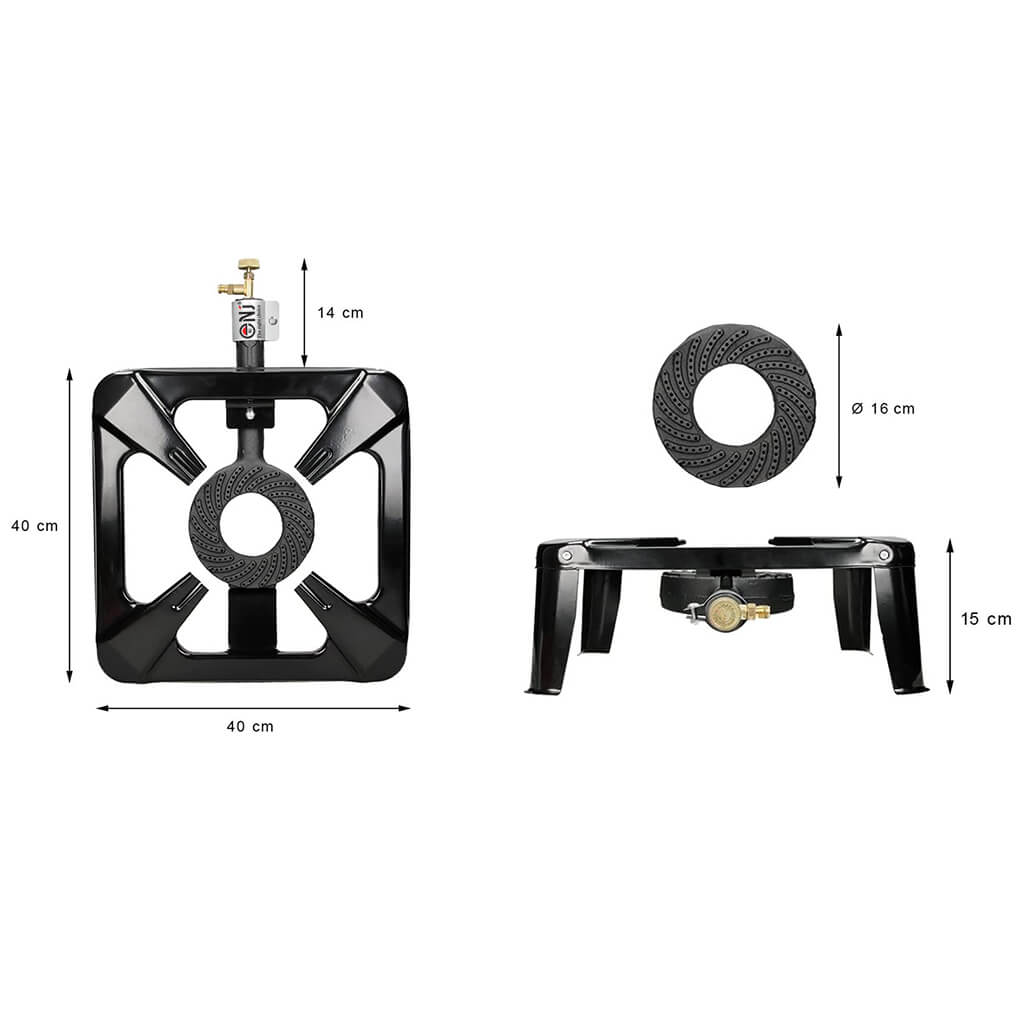 SGB-07 cast iron gas burner measurements