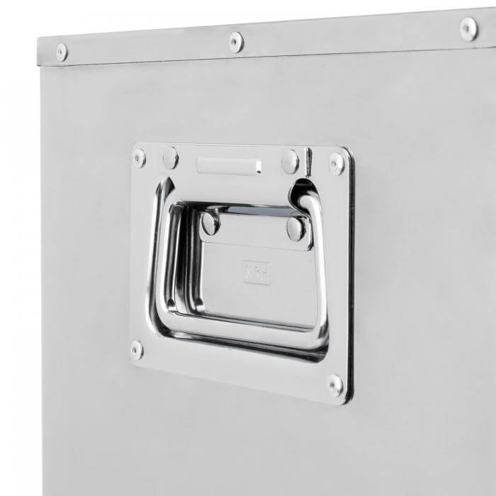 Stainless steel handle of a camping wood stove cooker