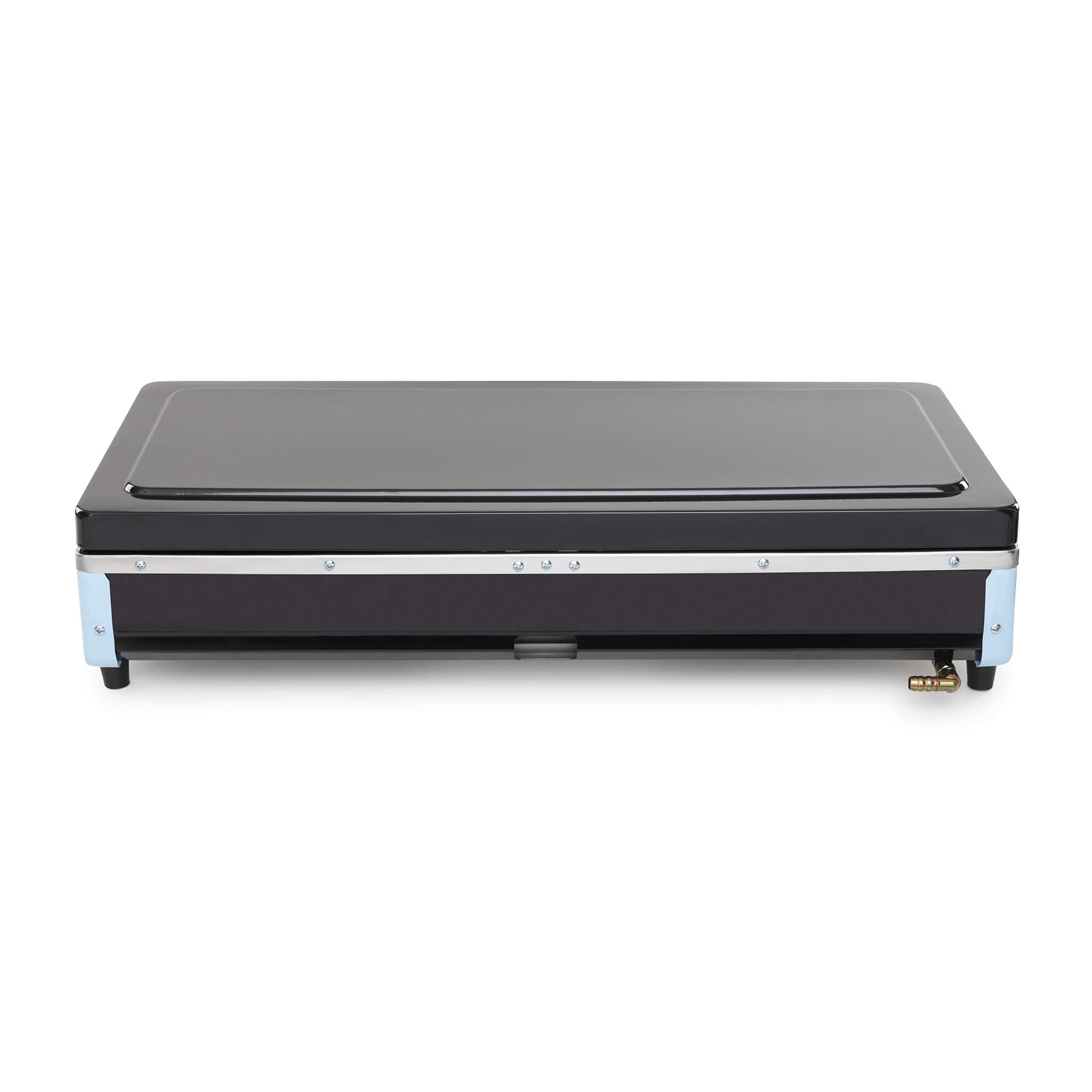 Outdoor camping gas cooktop with lid