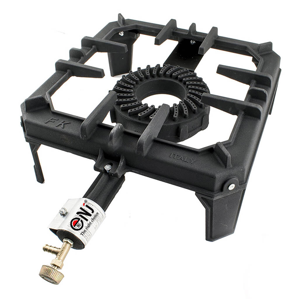 Black portable gas stove LPG boiling ring burner