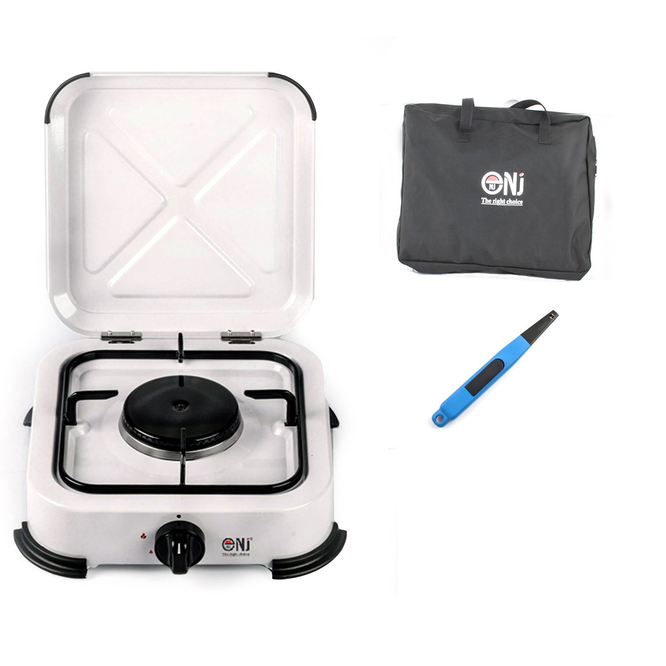 NJ-01 Portable 1 Burner Gas Stove with piezo lighter and carry bag