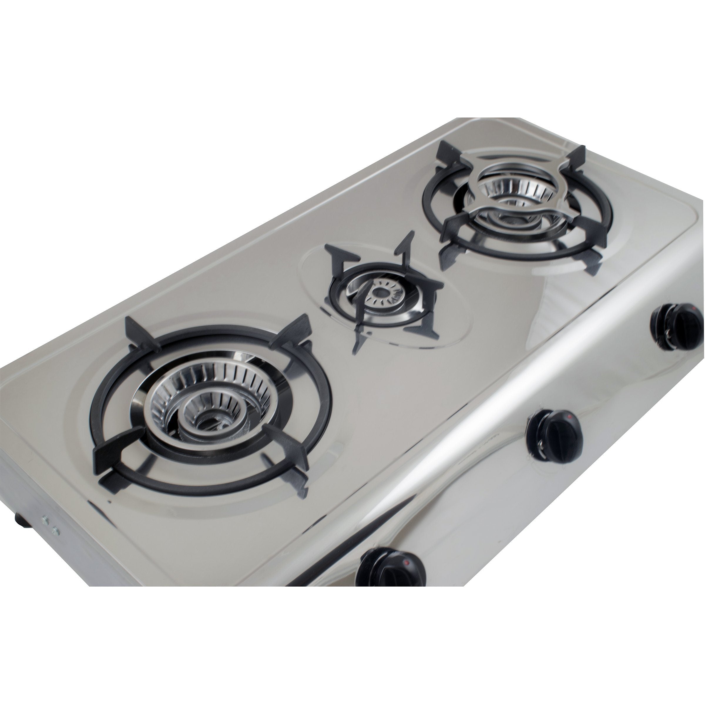 NJ-300SD Portable Gas Stove 3 Burner with Piezo Matchless Ignition Indoor
