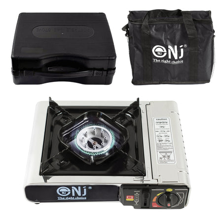NJ-500 Portable Camping Gas Stove Single Burner Stainless Steel Outdoor