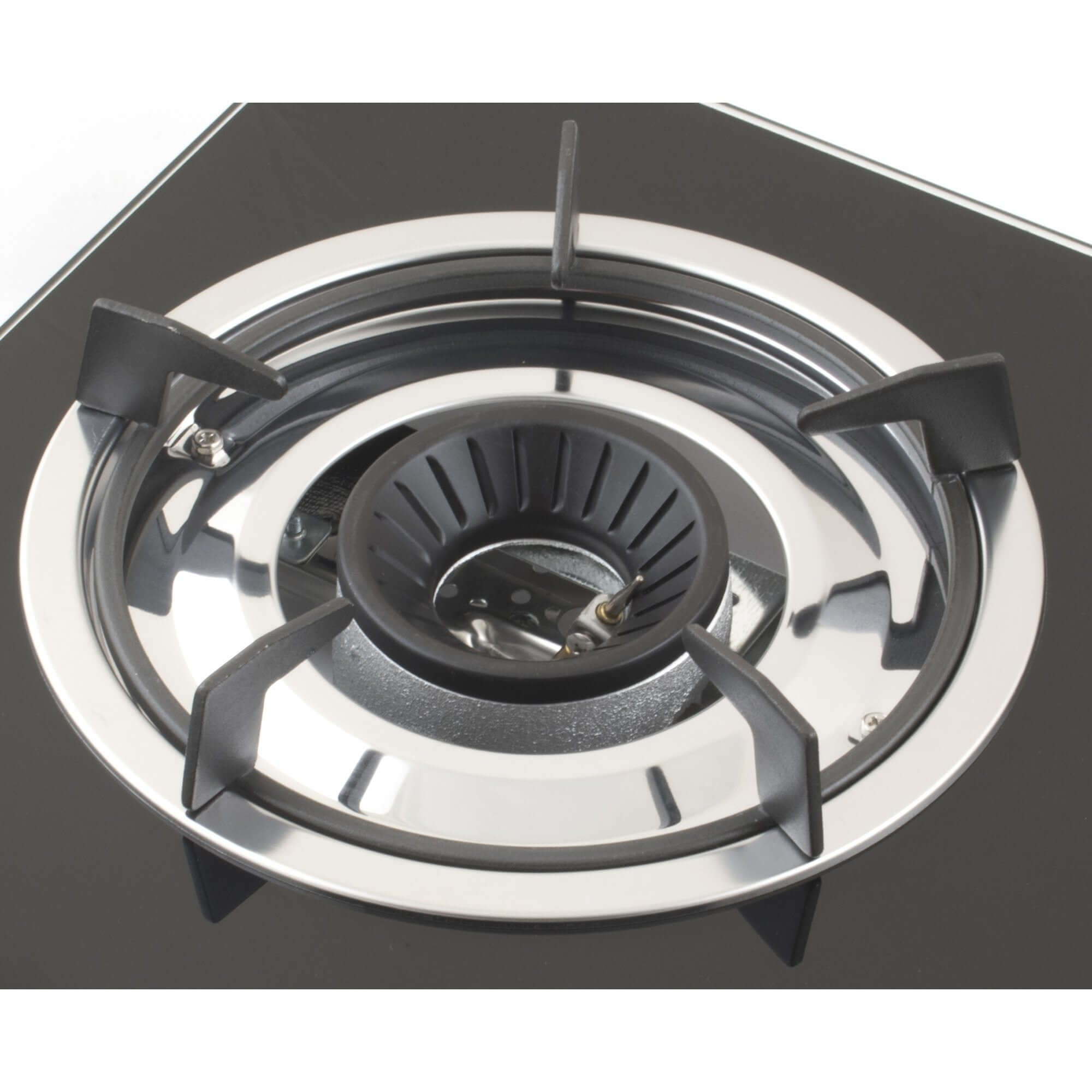 NJ NGB-S2 Black Glass Gas Stove 2 Burners Hob with Safety Device