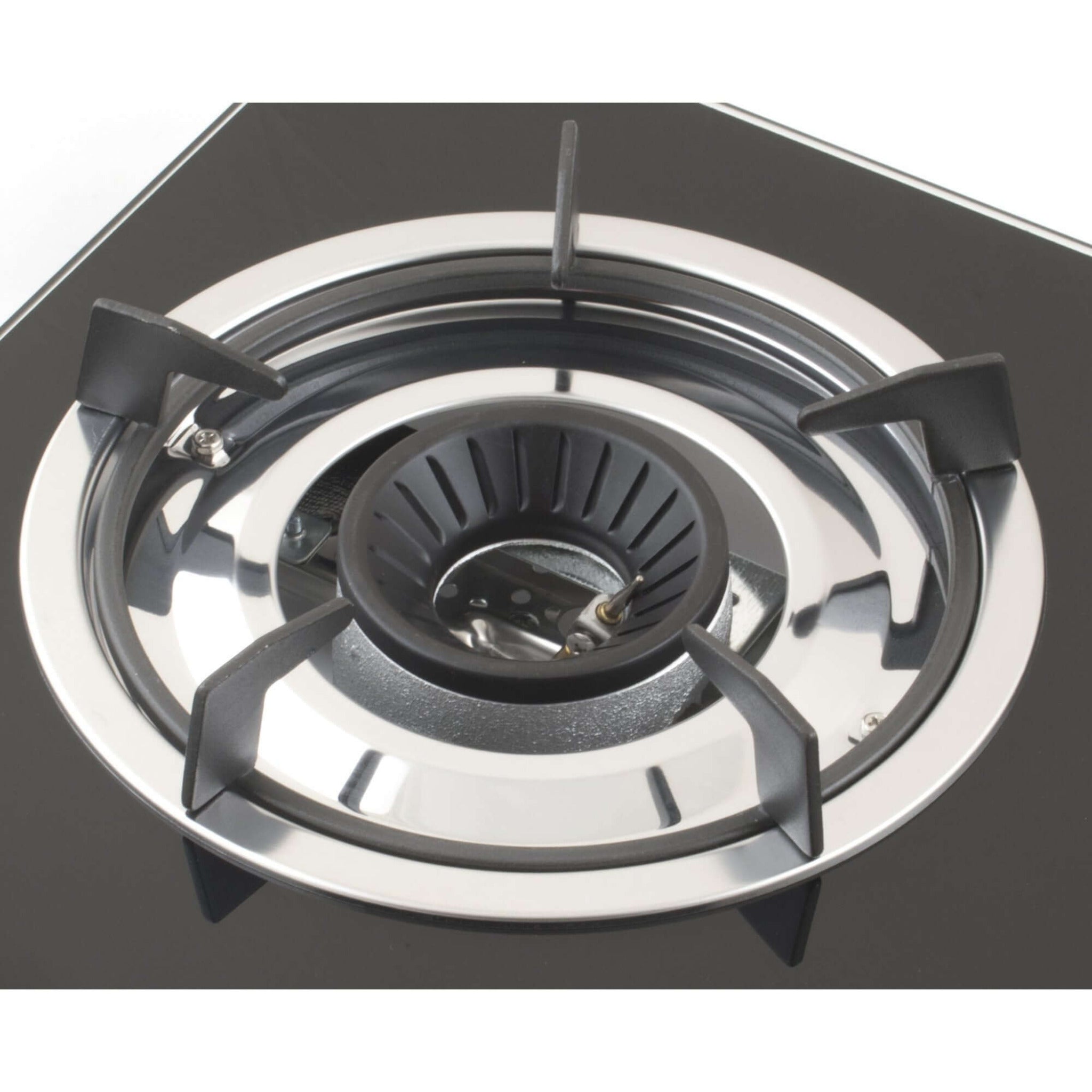 NJ NGB-S2 Black Glass Gas Stove 2 Burners Hob with Safety Device