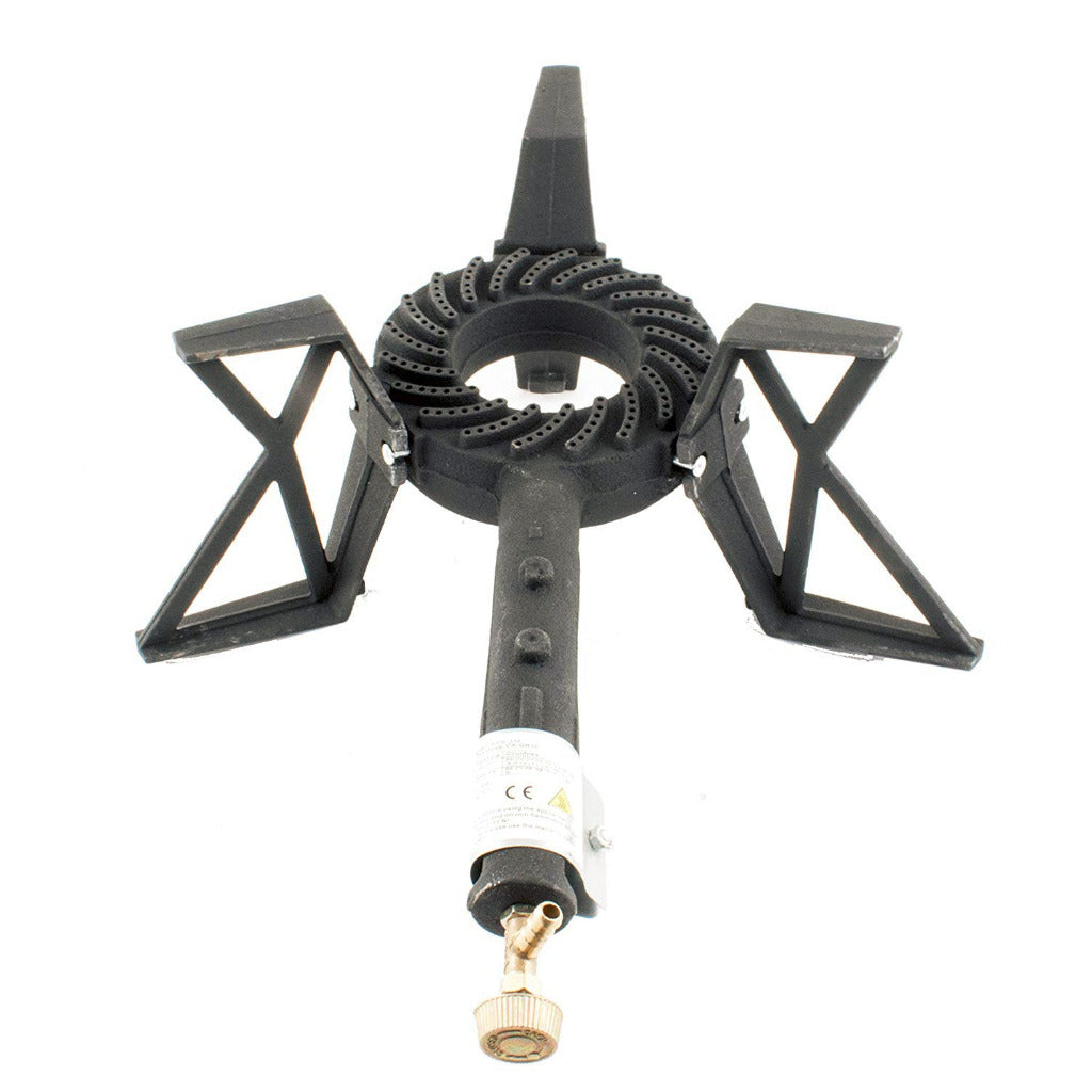 NJ GB-10 Cast iron gas boiling ring mounted in a solid cast iron frame