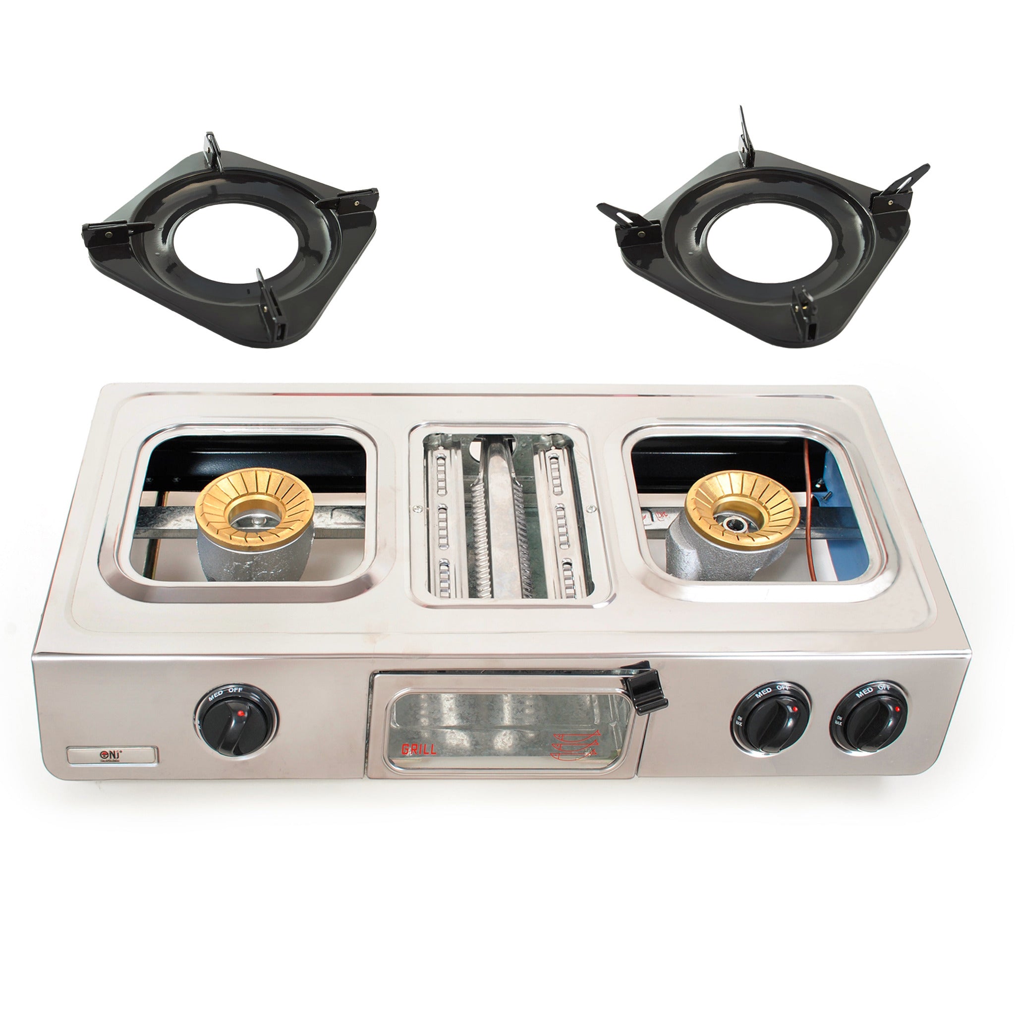 Portable gas stove g-87C removable pan support