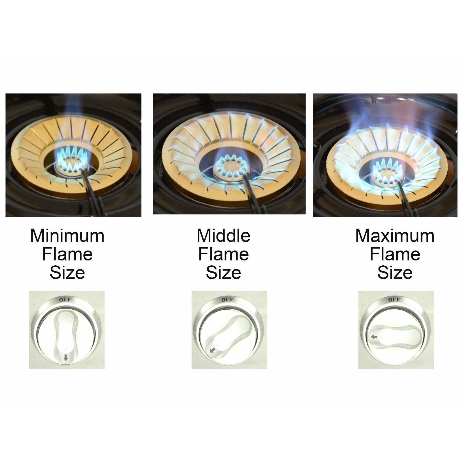 NJ GC-87 Portable Gas Stove 3 Burners Adjustable Flame Control